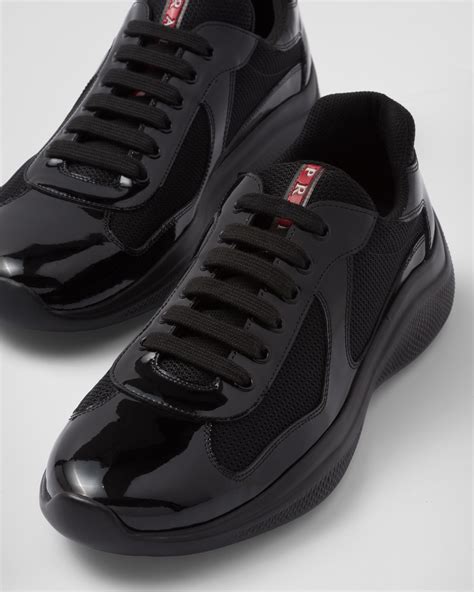 prada black runners with white trim runners|prada ladies sneakers.